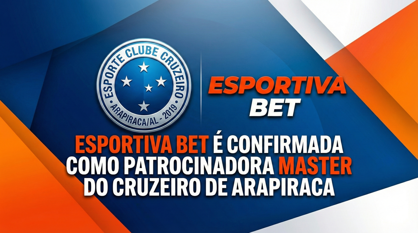 Esportiva Bet confirma parceria com o Cruzeiro de Arapiraca 2026